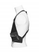 Halloween Black Cross Faux Leather With Practical Pockets And Punk Style Vest Straps