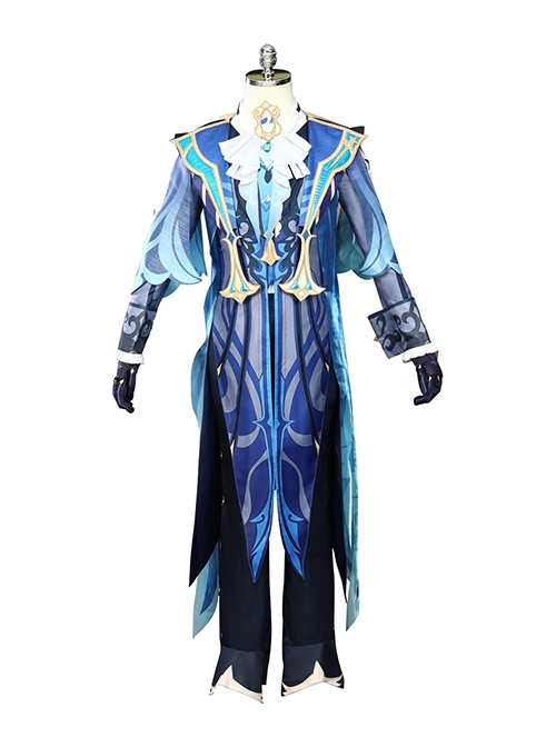 Genshin Impact Game Neuvillette Halloween Cosplay Costume Full Set