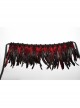 Halloween Mysterious Black And Red Spooky Feathers Decorated Gothic Style Dark Harness