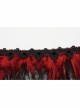 Halloween Mysterious Black And Red Spooky Feathers Decorated Gothic Style Dark Harness