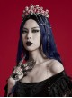 Halloween Silver Alloy Skull Glass Rhinestone Punk Style Gorgeous Headdress