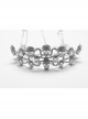 Halloween Silver Alloy Skull Glass Rhinestone Punk Style Gorgeous Headdress