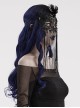 Halloween Sexy Black Lace Splicing Tassel Lace Forehead Three Dimensional Phoenix Flower Gothic Style Women's Mask