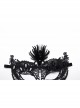 Halloween Sexy Black Lace Splicing Tassel Lace Forehead Three Dimensional Phoenix Flower Gothic Style Women's Mask