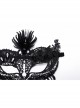 Halloween Sexy Black Lace Splicing Tassel Lace Forehead Three Dimensional Phoenix Flower Gothic Style Women's Mask
