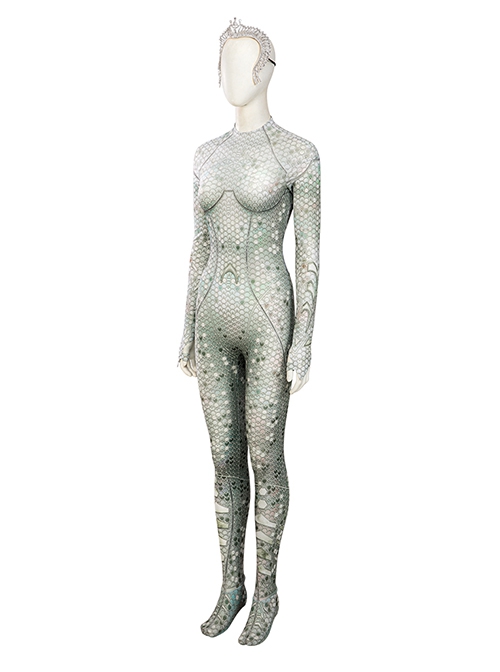 Aquaman And The Lost Kingdom Atlanna Queen Halloween Bodysuit Tiara Headgear Cosplay Costume