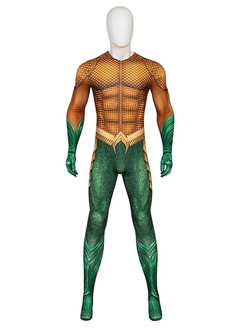 Aquaman And The Lost Kingdom Arthur Curry Halloween Cosplay Costume Printing Bodysuit