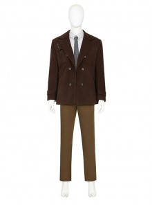 Loki Season 2 Loki Laufeyson Brown Coat Suit Halloween Cosplay Costume Set Without Shoes