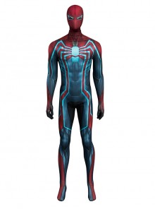 Game Marvel's Spider-Man Velocity Battle Suit Halloween Cosplay Costume Bodysuit Set