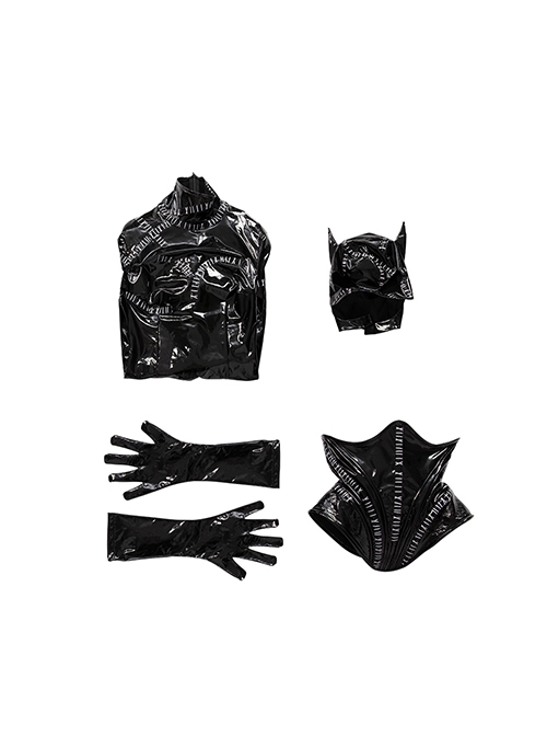 Batman Returns 1992 Catwoman Selina Kyle Halloween Cosplay Costume Set Without Boots Without Props