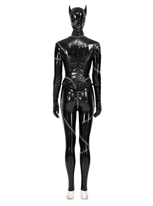 Batman Returns 1992 Catwoman Selina Kyle Halloween Cosplay Costume Set Without Boots Without Props