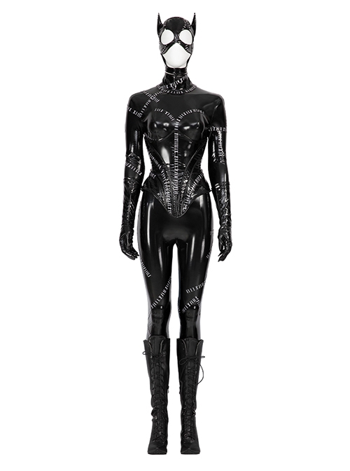 Batman Returns 1992 Catwoman Selina Kyle Halloween Cosplay Accessories Black Boots