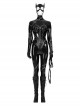 Batman Returns 1992 Catwoman Selina Kyle Halloween Cosplay Accessories Black Whip And Rings