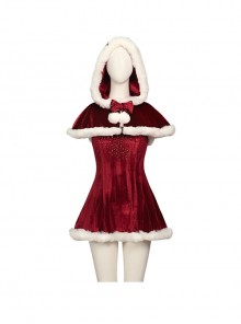 Movie Love Actually Retro Style Christmas Red Dress Suit Halloween Cosplay Costume Set Without Shoes