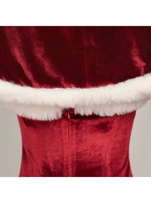 Movie Love Actually Retro Style Christmas Red Dress Suit Halloween Cosplay Costume Set Without Shoes