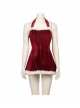 Movie Love Actually Retro Style Christmas Red Dress Suit Halloween Cosplay Costume Set Without Shoes