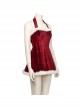 Movie Love Actually Retro Style Christmas Red Dress Suit Halloween Cosplay Costume Set Without Shoes
