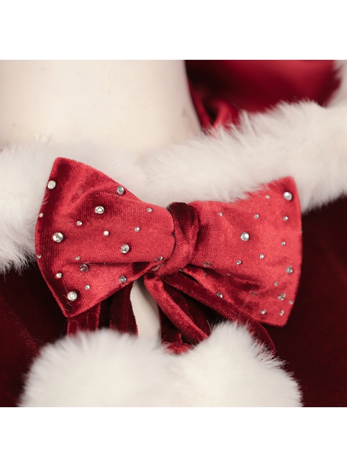 Movie Love Actually Retro Style Christmas Red Dress Suit Halloween Cosplay Costume Set Without Shoes