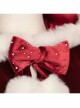 Movie Love Actually Retro Style Christmas Red Dress Suit Halloween Cosplay Costume Set Without Shoes