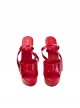 Movie Love Actually Retro Style Christmas Red Suit Halloween Cosplay Accessories Red High Heel Shoes