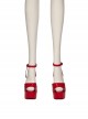 Movie Love Actually Retro Style Christmas Red Suit Halloween Cosplay Accessories Red High Heel Shoes