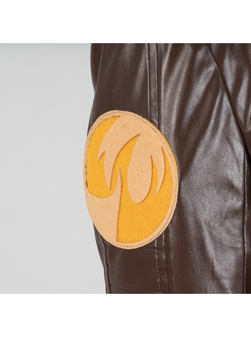 Star Wars Spin-Off TV Drama Ahsoka Sabine Wren Halloween Cosplay Accessories Brown Leather Coat
