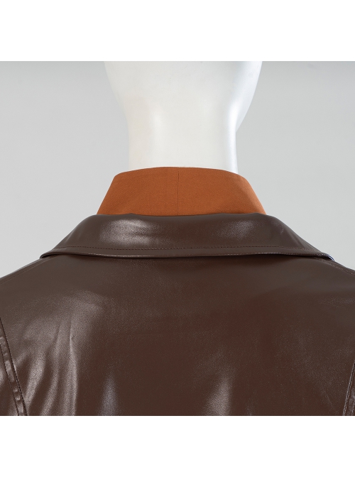 Star Wars Spin-Off TV Drama Ahsoka Sabine Wren Halloween Cosplay Accessories Brown Leather Coat