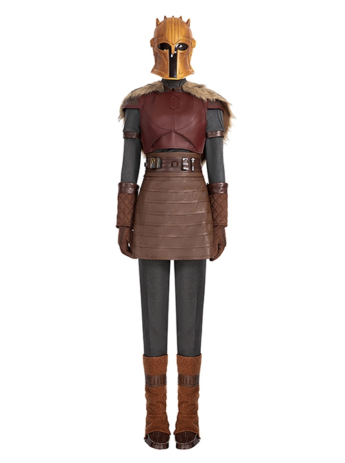 The Mandalorian The Armorer Halloween Cosplay Accessories Yellow Helmet