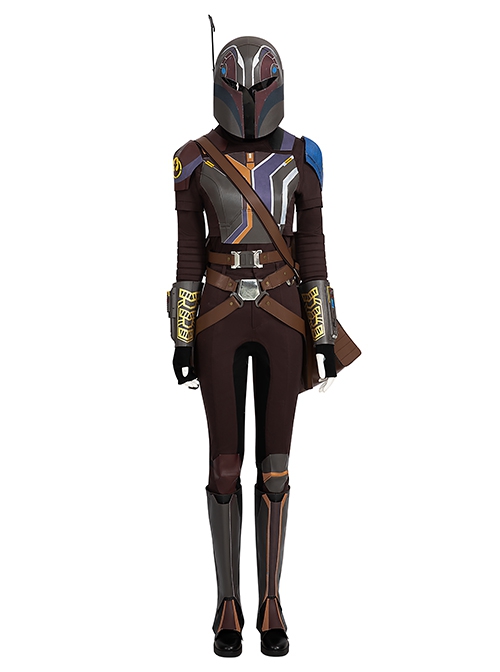 Star Wars Spin-off TV Drama Ahsoka Halloween Cosplay Sabine Wren Accessories Black Shoes