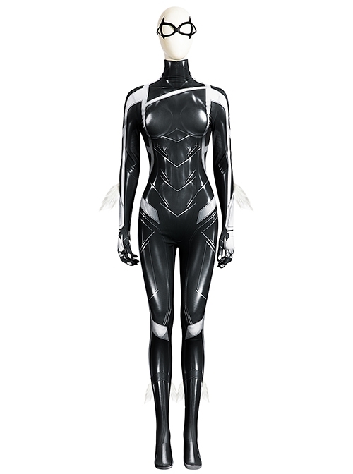 Marvel's Spider-Man 2 Black Cat Felicia Hardy Halloween Cosplay Costume Bodysuit Full Set