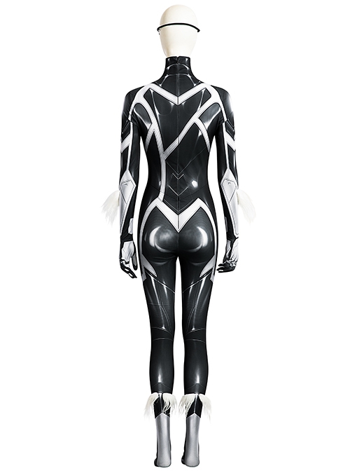 Marvel's Spider-Man 2 Black Cat Felicia Hardy Halloween Cosplay Costume Bodysuit Full Set