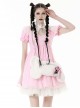 Personalized White Polyester Material With Pink Webbing Bow Decoration Gothic Style Bone Shoulder Bag