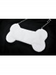 Personalized White Polyester Material With Pink Webbing Bow Decoration Gothic Style Bone Shoulder Bag