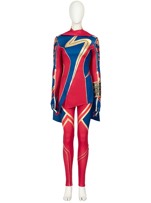 Ms Marvel Kamala Khan TV Drama Halloween Cosplay Costume Set Without Shoes