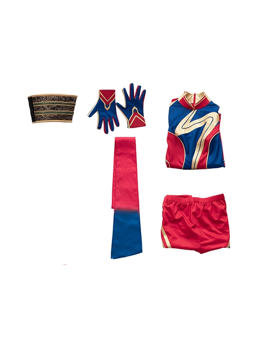Ms Marvel Kamala Khan TV Drama Halloween Cosplay Costume Set Without Shoes