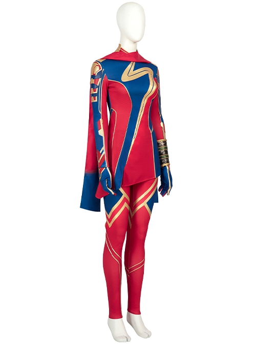 Ms Marvel Kamala Khan TV Drama Halloween Cosplay Costume Set Without Shoes