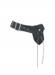 Adjustable Personalized Black PU Leather Practical Waist Bag With Metal Spiked Rivets Decorated Punk Style Rock Belt