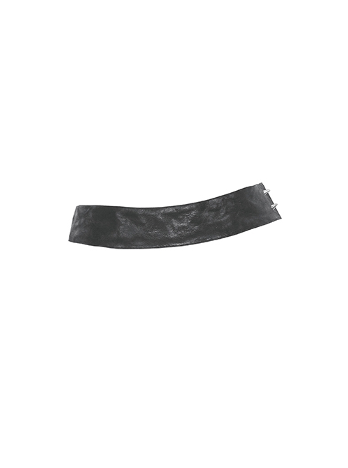 Adjustable Personalized Black PU Leather Practical Waist Bag With Metal Spiked Rivets Decorated Punk Style Rock Belt