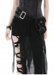 Adjustable Personalized Black PU Leather Practical Waist Bag With Metal Spiked Rivets Decorated Punk Style Rock Belt