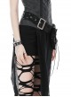 Adjustable Personalized Black PU Leather Practical Waist Bag With Metal Spiked Rivets Decorated Punk Style Rock Belt