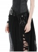 Adjustable Personalized Black PU Leather Practical Waist Bag With Metal Spiked Rivets Decorated Punk Style Rock Belt