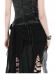 Adjustable Personalized Black PU Leather Practical Waist Bag With Metal Spiked Rivets Decorated Punk Style Rock Belt