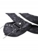 Adjustable Personalized Black PU Leather Practical Waist Bag With Metal Spiked Rivets Decorated Punk Style Rock Belt