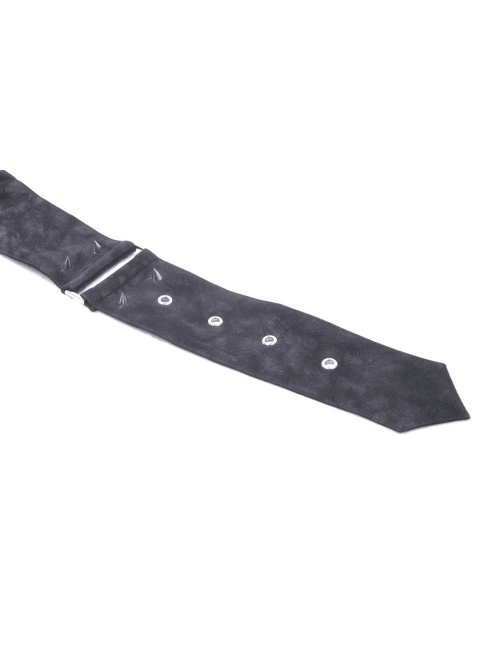 Adjustable Personalized Black PU Leather Practical Waist Bag With Metal Spiked Rivets Decorated Punk Style Rock Belt