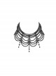 Sexy Black Tassel Clavicle Chain Gothic Pendant Necklace