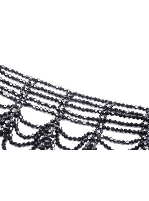 Sexy Black Tassel Clavicle Chain Gothic Pendant Necklace