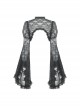 Black Thin Lace And Exquisite Lace Embellished With Gothic Style Long Sleeved Sexy Shawl