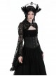Black Thin Lace And Exquisite Lace Embellished With Gothic Style Long Sleeved Sexy Shawl