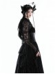 Black Thin Lace And Exquisite Lace Embellished With Gothic Style Long Sleeved Sexy Shawl