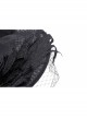 Black Sexy Women's Mesh Three Dimensional Flower Pattern Decorated Gothic Hat